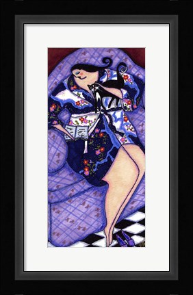 Framed Big Diva In Kimono With Kitty Print