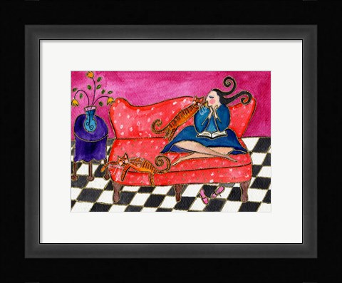 Framed Big Diva Lazy Sunday Print