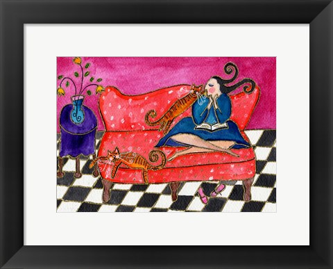 Framed Big Diva Lazy Sunday Print