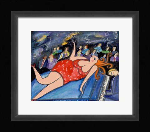 Framed Big Diva Lounge Singer Print