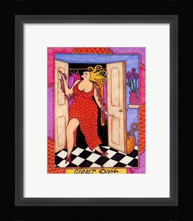 Framed Big Diva Out Of The Closet Print