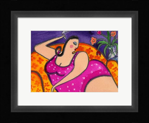 Framed Big Diva Smoking Print