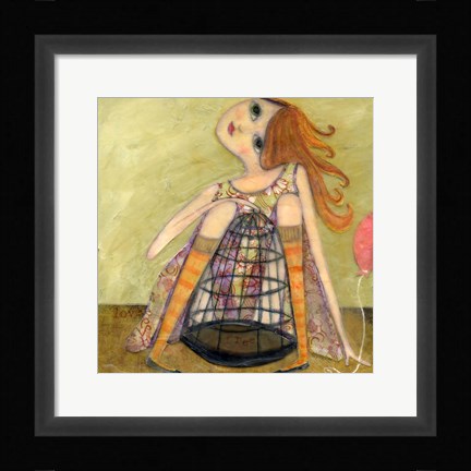 Framed Big Eyed Girl If You Love Something Print