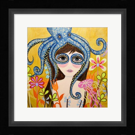 Framed Big Eyed Girl She Can See Clearly Now Print