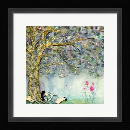 Framed Big Eyed Girl Worth The Wait Print