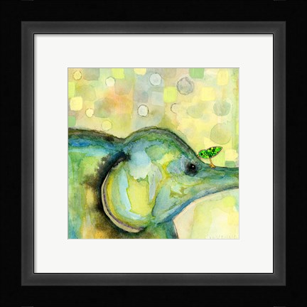 Framed Eye To Eye Elephant Print