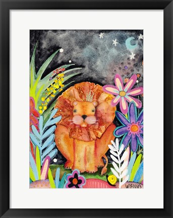 Framed Good To Be King Lion Print