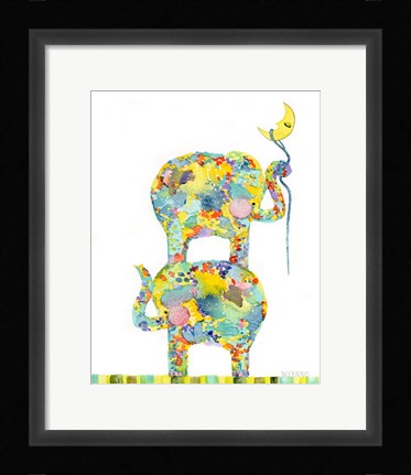 Framed Lasso The Moon Elephants Print