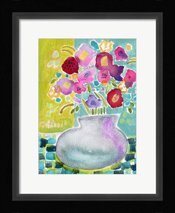 Framed Flowers From A Friend Print