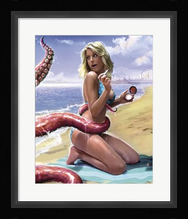 Framed Beach Babe Print