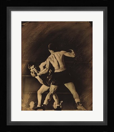 Framed Boxing Match Print