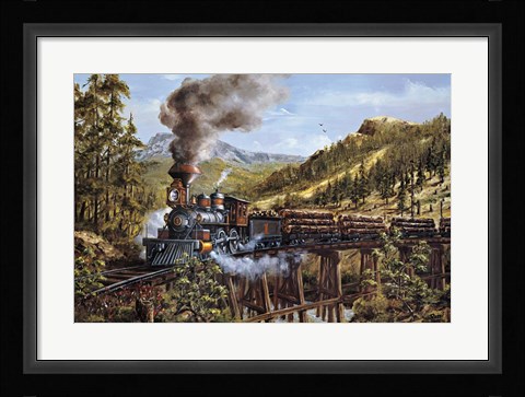 Framed Smoke Steam &amp; Timber Print