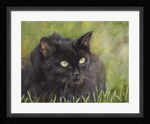 Framed Black Cat Print