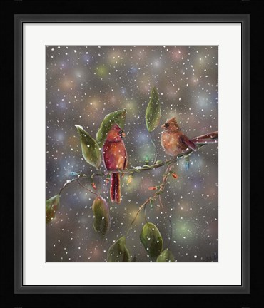 Framed Christmas Cardinal Print