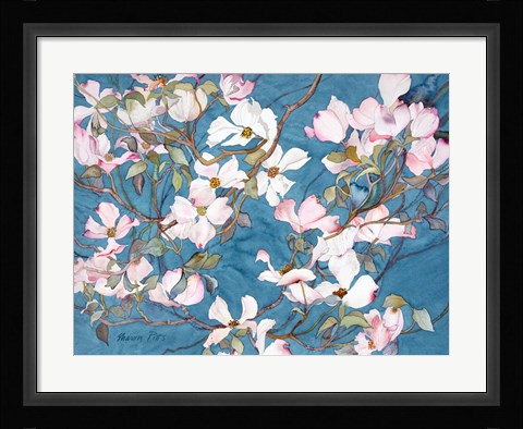 Framed Dogwoods, Pink Print