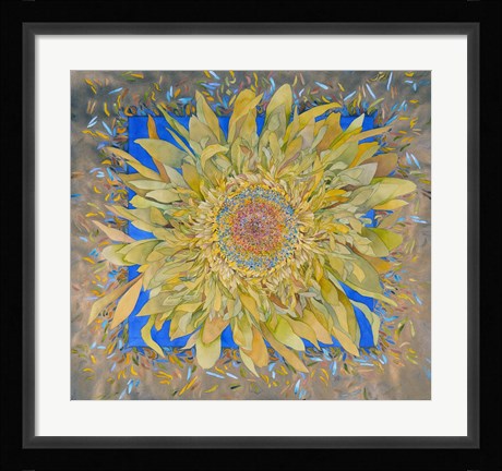 Framed Golden Flower Print