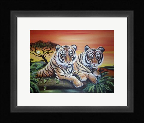 Framed Tigers Print