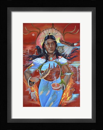 Framed Cleansing Elements Print