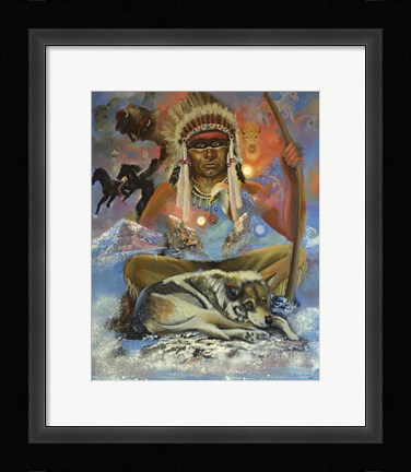 Framed Spirit of the War Bonnet Print