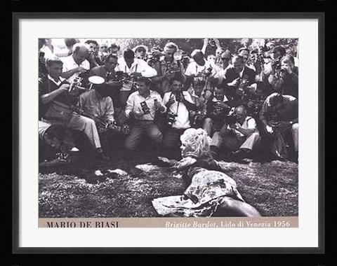 Framed Brigitte Bardot Lido di Venezia 1956 Print