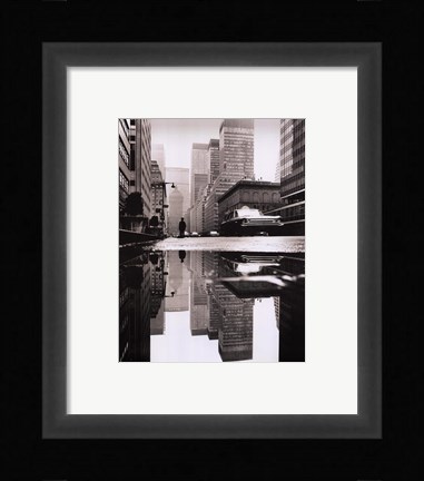Framed Park Avenue NYC 1964 Print
