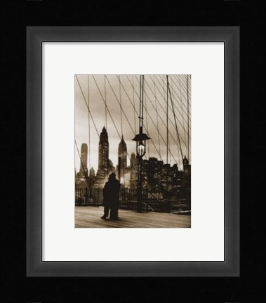Framed Brooklyn Bridge 1955 Print