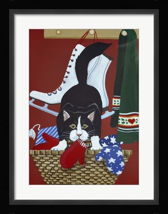 Framed Mitten Kitten Print
