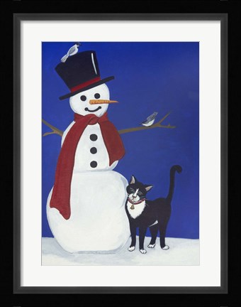 Framed Snowman Print