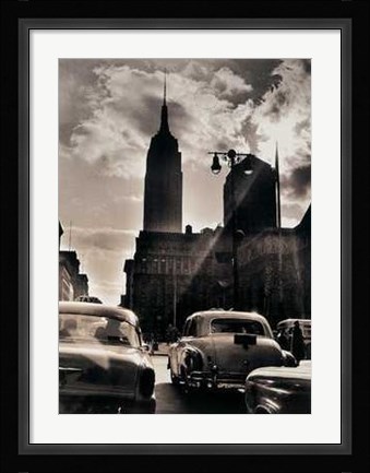 Framed 42nd Street NYC 1955 Print