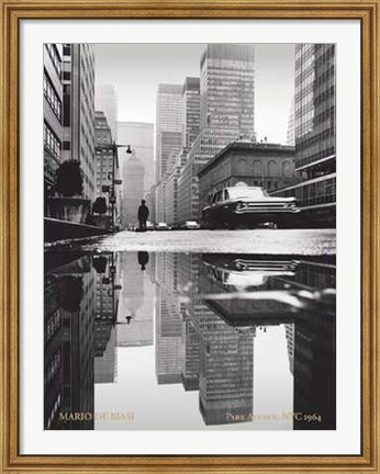 Framed Park Avenue NYC 1964 Print