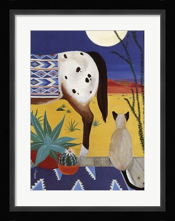 Framed Thoughts On A Desert Moon Print