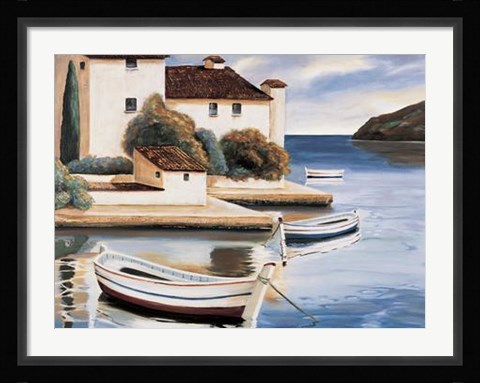 Framed Lake Villa I Print