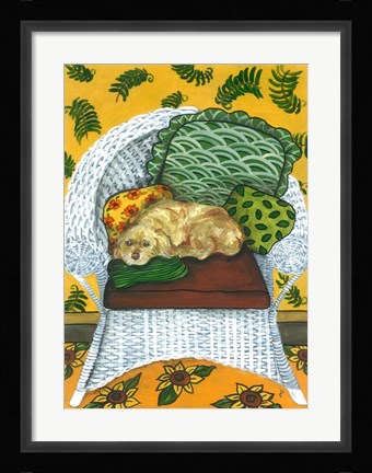 Framed Wicker Chair Print