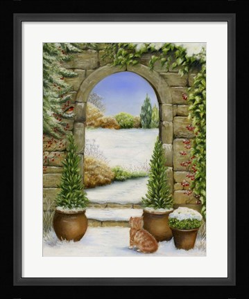 Framed Christmas Garden Print