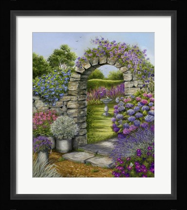 Framed Cottage Garden Print
