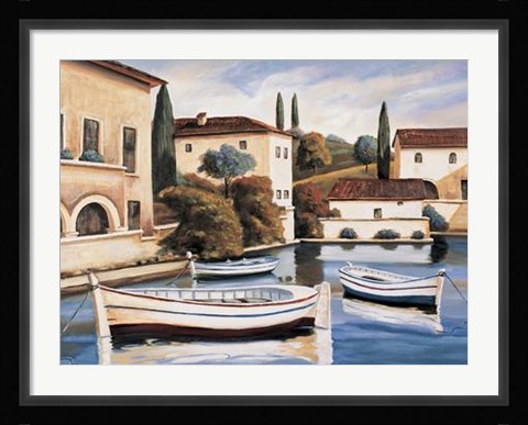 Framed Lake Villa II Print