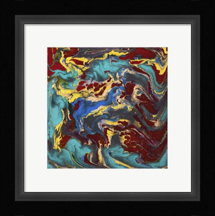 Framed Liquid Industrial IV - Canvas II Print