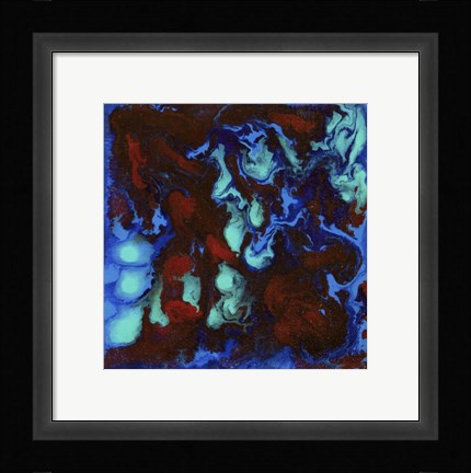 Framed Liquid Industrial IV - Canvas III Print