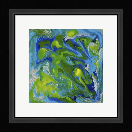 Framed Liquid Industrial IV - Canvas VII Print