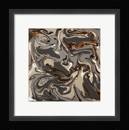Framed Liquid Industrial IV - Canvas XIII Print