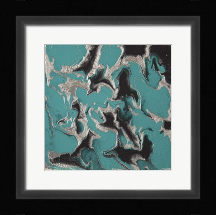 Framed Liquid Industrial IV - Canvas XVI Print