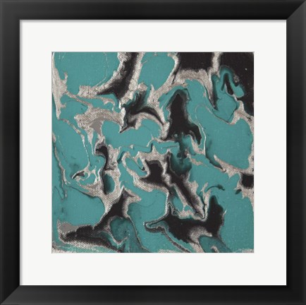 Framed Liquid Industrial IV - Canvas XVI Print