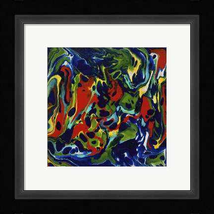 Framed Liquid Industrial IV - Canvas XX Print