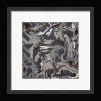 Framed Liquid Industrial V - Canvas I Print