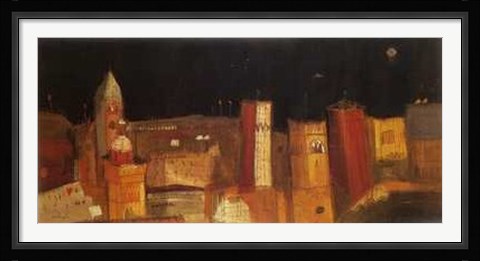 Framed Luca Giovagnoli - Notturno Print