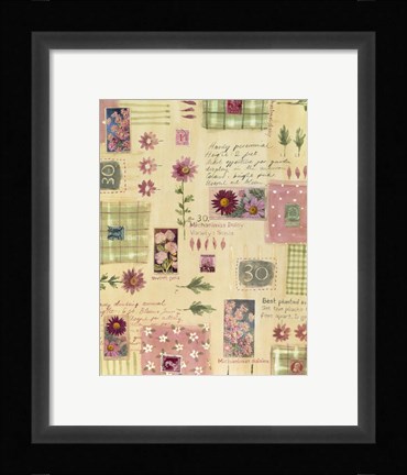 Framed Flower Collage 2 Print