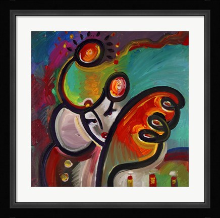 Framed Mardi Gras Lady B Print