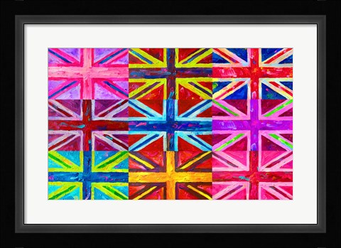 Framed Union Jacks Print