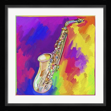 Framed Saxophone Print