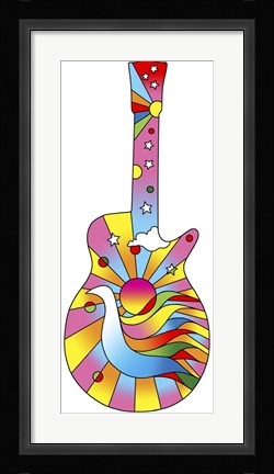 Framed Pop Art Guitar Dove Print